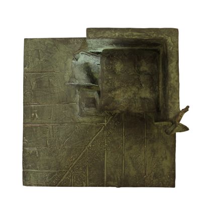 Bronzen beeld Eric Claus : Sculptuur naar monument Henk Overduin, 1990