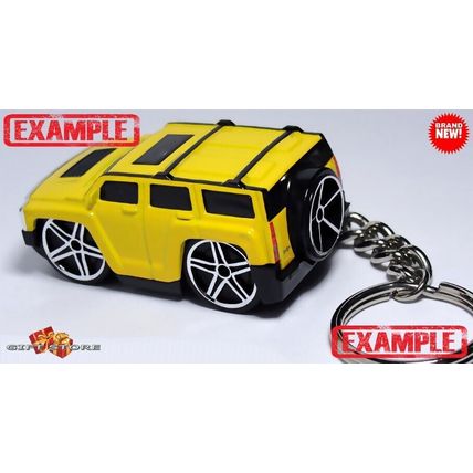 RARE KEYCHAIN RED GOLD HUMMER H3 CARICATURE CUSTOM Ltd EDITION GREAT GIFT