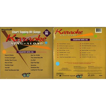 MEGASTAR KARAOKE SING-ALONG VOL 55 COUNTRY HITS LASERDISC NEW SEALED