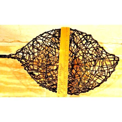 Home Decoration Wooden Vines Metal Frame Basket Abstract Leaf Shaped 12.5 x 23
