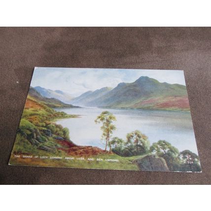 Valentines Postcard - Banks of Loch Lomond Trossachs - Artist E.H Thompson A954