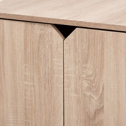 Cat Litter Box Cover Cat House Side End Table Furniture Oak Walnut Brown 2-Door