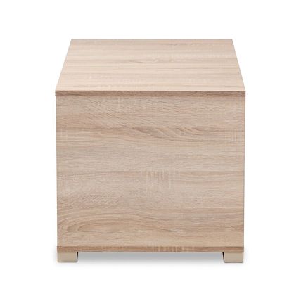 Cat Litter Box Cover Cat House Side End Table Furniture Oak Walnut Brown 2-Door