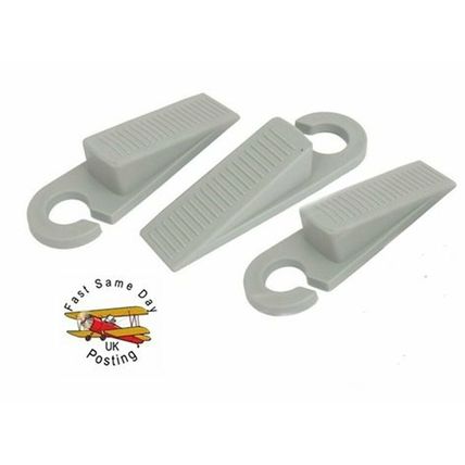 Door Wedge White Rubber Heavy Duty Stop Large Strong Stopper Jam Jammer Non Slip