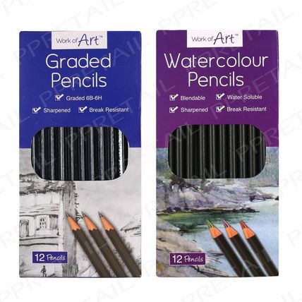 Artist Drawing/Colouring Pencils ~WATER COLOUR & GRADED~ Sketch Art Craft Canvas