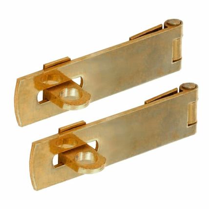 2x HASP AND STAPLE 63mm Cabinet Cupboard Door Catch Latch Padlock Bar Strap Lock