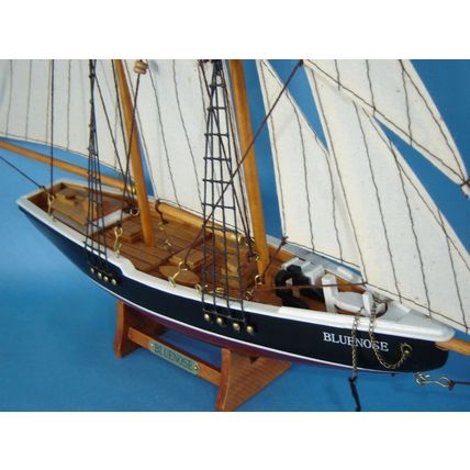 Wooden Bluenose Model Sailboat Decoration 17""