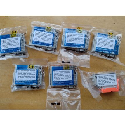 Epson Ink Cartridges, job lot, 0801 0802 0803 0806 202XL sealed compatible