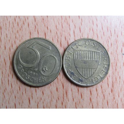 Austria 1967 50 Groschen Coin
