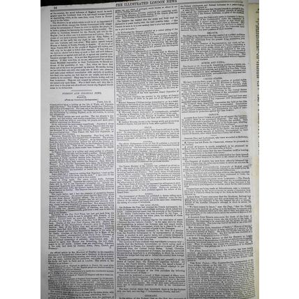 Illustrated London News, July 30, 1859. Railway Map of Lower Egypt; Mantua; etc