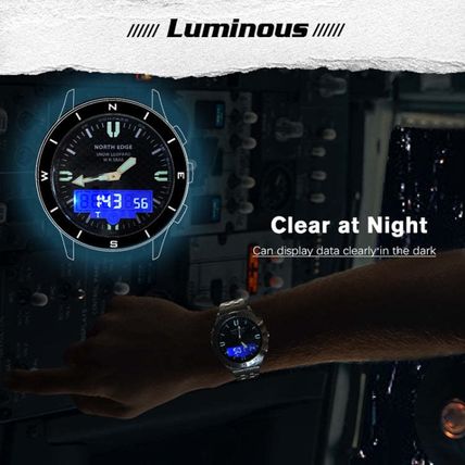NORTH EDGE Snow-Leopard Outdoor Waterproof Men Multifunction Stainless Steel Str