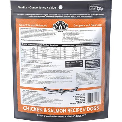 Northwest Naturals Freeze-Dried Chicken & Salmon Dog Food - Bite-Sized Nuggets -