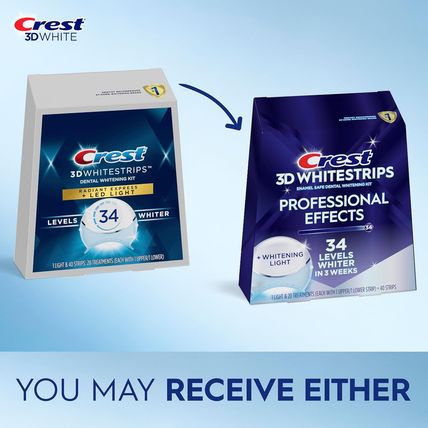 Crest 3D Whitestrips, Radiant Express with LED Accelerator Light, Teeth Whitenin