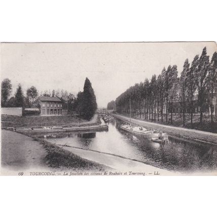 EC928 TOURCOING -LA JUNCTION DES CANAUX DE ROUBAIX. LL PRINTED POSTCARD