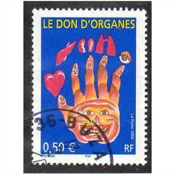 FRA 2004 50c 'ORGAN DONATION' FINE USED (EBID10942)