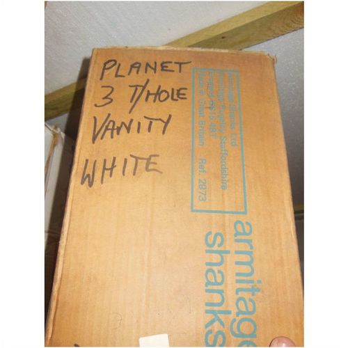 Armitage Shanks Planet 51cm Inset Vanity Basin 3 Tap Holes in White 3020K4B