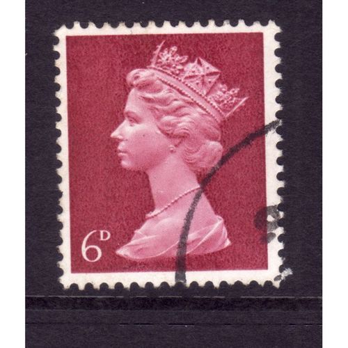 GREAT BRITAIN 1968 SG 736 6d BRIGHT REDDISH PURPLE FINE USED#4