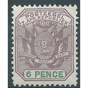 Transvaal 1896 SG222 6d Lilac & Green Mounted Mint ....