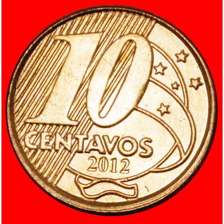 Ⰶ HORSE AND SOUTHERN CROSS: BRAZIL ★ 10 CENTAVOS 2012! LOW START ★ NO RESERVE!