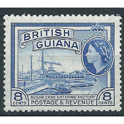 British Guiana 1954 SG337 8c Ultramarine Mounted Mint .. ..