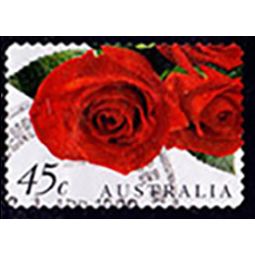 Australia 1999 Flowers 45c Used P&S Stamp.. Roses