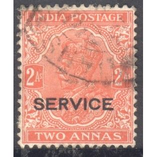 India 1932 - KGV - 2a red (Service) - used