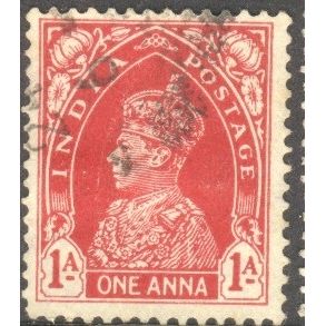 India 1937 - SG 250 - KGV1 1a red - used 9