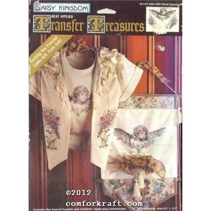 Floral Cherubs Heat Applied Transfer Treasures #153-1001-009 [70142]
