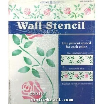 Victorias Rose 26669 Wall Stencil