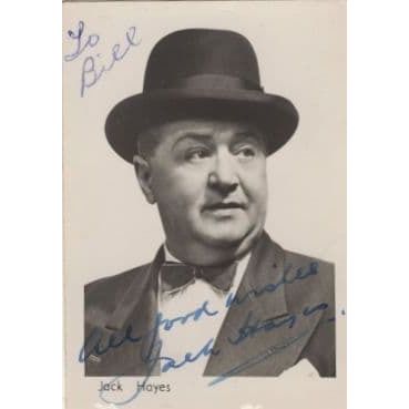 Jack Hayes 1940s Music Hall Entertainer Hand Signed Photo