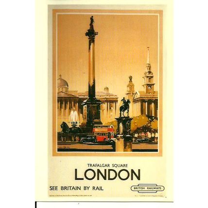 Advertising BR LONDON Trafalgar Sq. Postcard (Avon Anglia/British Rail BRP 11)