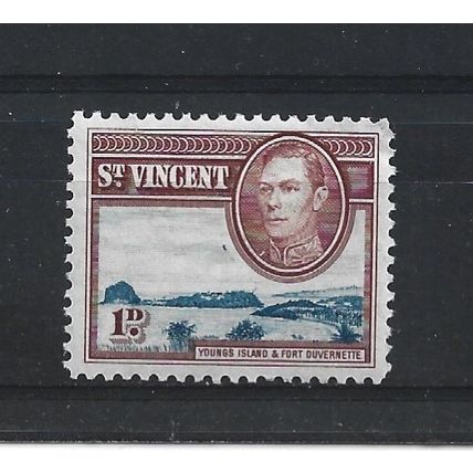 St Vincent.SG150 1d Young's Island and Fort Duvernette.Mounted Mint.Jun24g