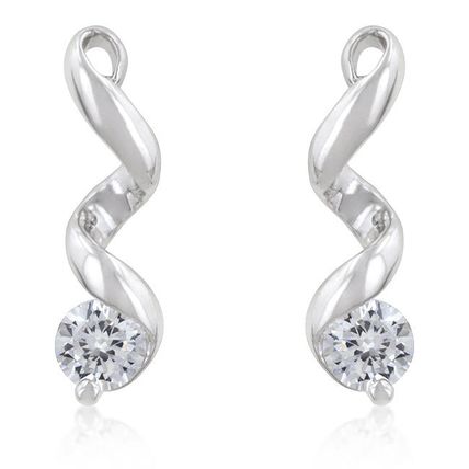 Solitaire Drop Earrings