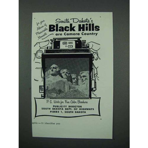 1961 Black Hills South Dakota Tourism Ad - Camera