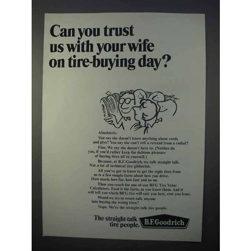 1966 B.F. Goodrich Tires Ad - Can You Trust Your Wife