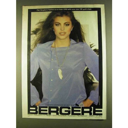 1980 Bergere Feather-on-a-chain Ad