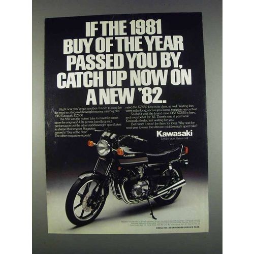1982 Kawasaki KZ550 Motorcycle Ad - Buy of the Year
