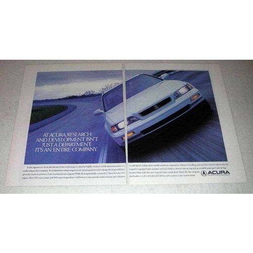 1991 Acura Legend Sedan Car Ad - Research Development