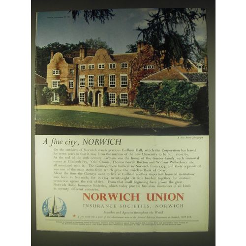 1962 Norwich Union Insurance Ad - A fine city, Norwich