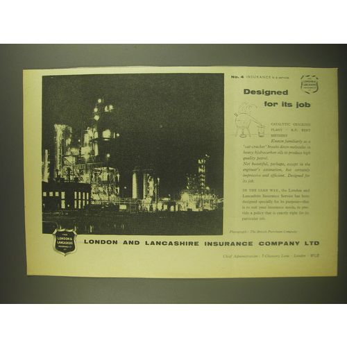 1958 London and Lancashire Insurance Advertisement - Designed for its job
