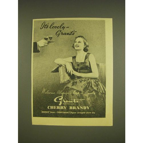 1955 Grant's Cherry Brandy Ad - It's lovely - Grant's