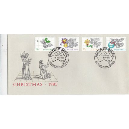 Australia 1985 Christmas FDC Melbourne special cancel Unaddressed VGC