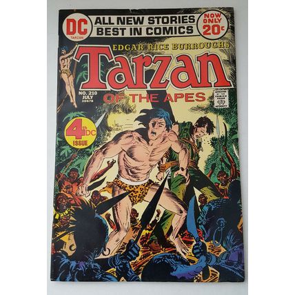 DC Comics :Tarzan of the Apes #210 FN+ Condition 1972 Joe Kubert Cover/Art