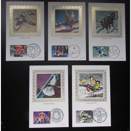 BENHAM PC - CHRISTMAS SILK POSTCARD SET 1983