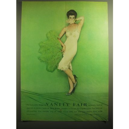 1959 Vanity Fair Honeysuckle Beige Nylon Tricot Slip Advertisement