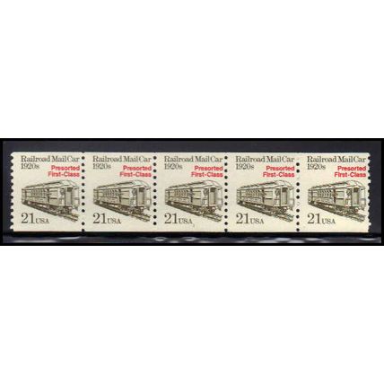 2265 21c Mail Car Fine MNH Dry Gum PNC 1/5 X1231