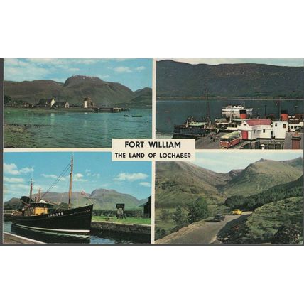 MULTIVIEW POSTCARD FORT WILLIAM THE LAND OF LOCHABER 1981 BM 183