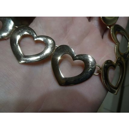 Hearts Goldtone Necklace by Diva BN with tags