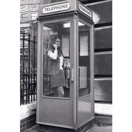 1960s New Telephone Box Anti Vandalism Glass BT RPC Postcard