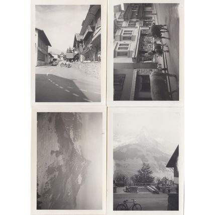 Adelboden Shops Cattle 4x Small Original 1950s Swiss Photo s